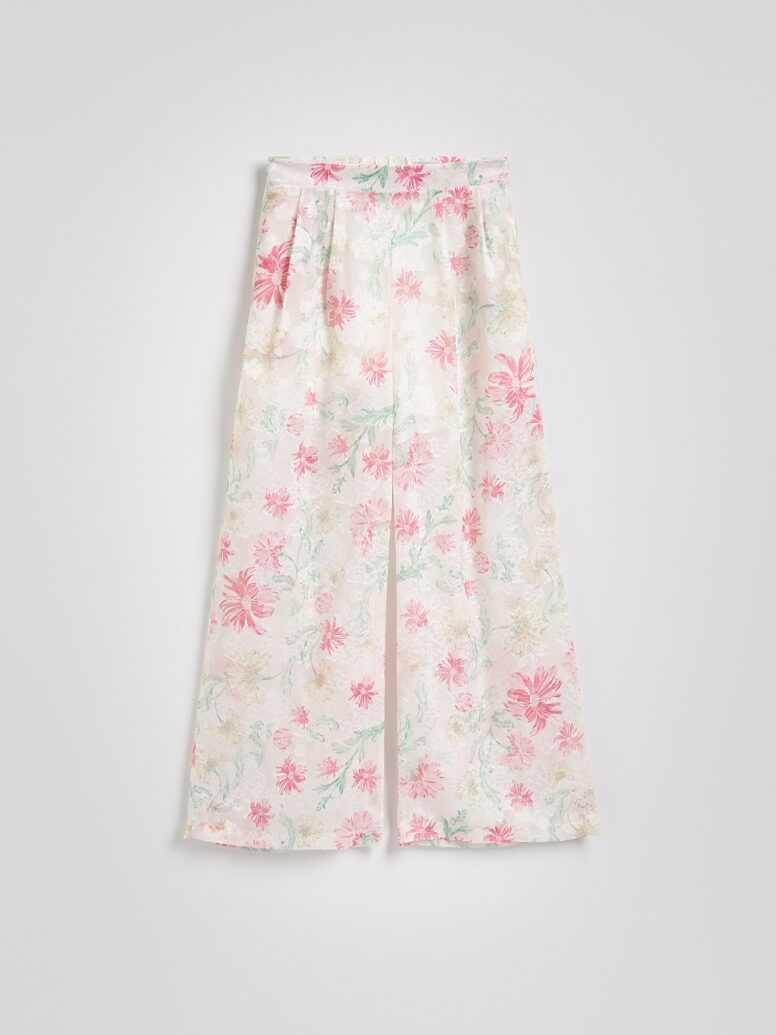 Floral Wide Leg Trousers | Oxford Street