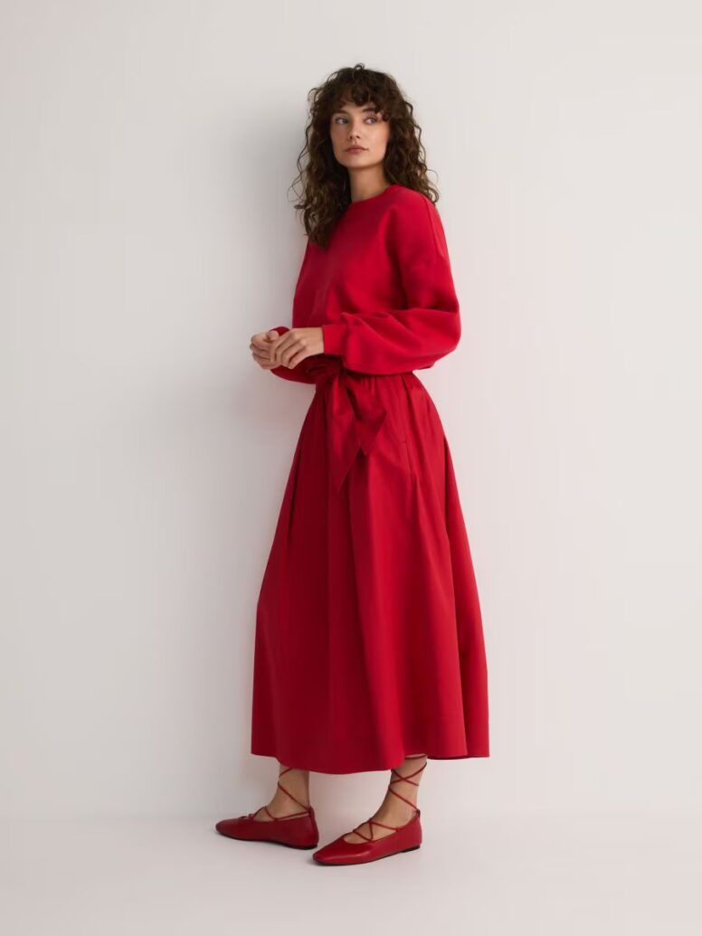 Reserved Red Midi Skirt | Oxford Street