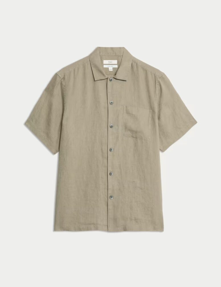 Men's Linen Shirt M&S | Oxford Street